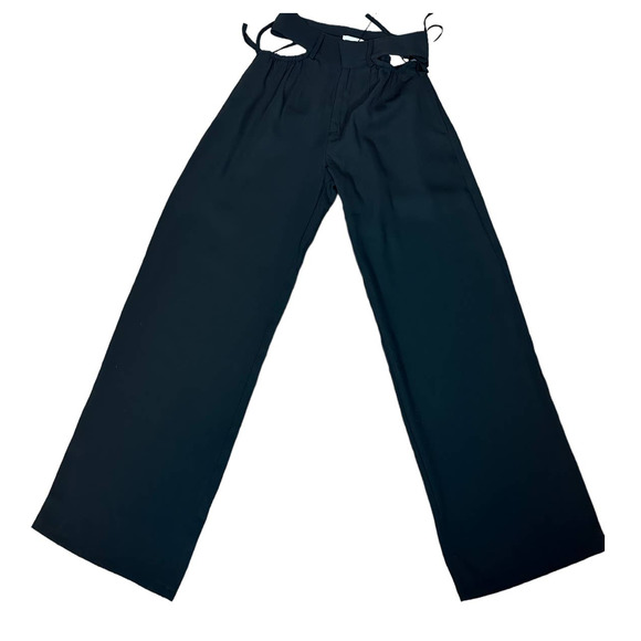 Revolve Pelvic Cut Out Pants Size XS Trouser Wide Leg Black Superdown Be… - Picture 4 of 11